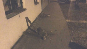 Neznámý pachatel zničil květinovou výzdobu u rodinného domu