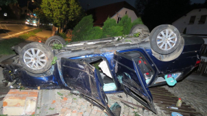 V Bludově v noci havaroval podnapilý řidič