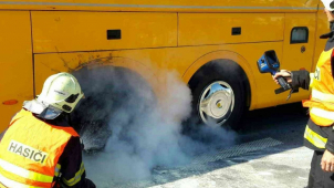 V Olomouci hořel autobus