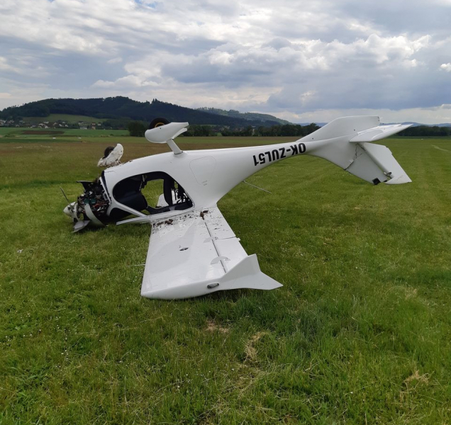 Na Krásném došlo k nehodě letadla. Nikdo nebyl zraněn