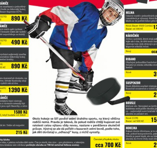 Kolik stojí rodiče malý hokejista? Desetisíce ročně, ale můžete ušetřit