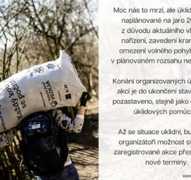 Jarní etapa akce Ukliďme Česko se ruší